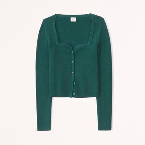Abercrombie & Fitch Green Cardigan Sweater